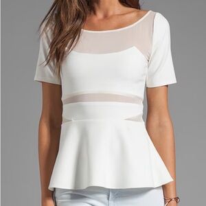Elizabeth And James Peplum Selena Top Ivory 6